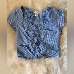 Checkers cropped top